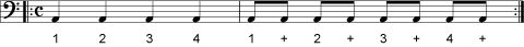 Example 1. Quarter and Eighth Notes.