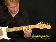 Playing the chord of G5.